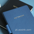 A5 Notebook Travel Leather Printing com porta -caneta